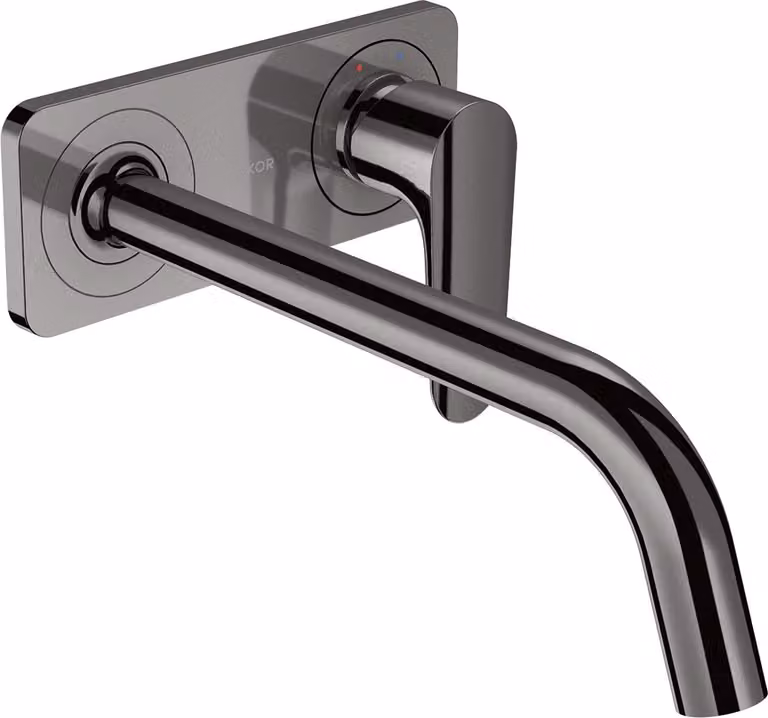 hansgrohe AXOR Citterio Mitigeur monocommande de lavabo encastré avec plaque et bec long Montage mural, 34115330, 34115330