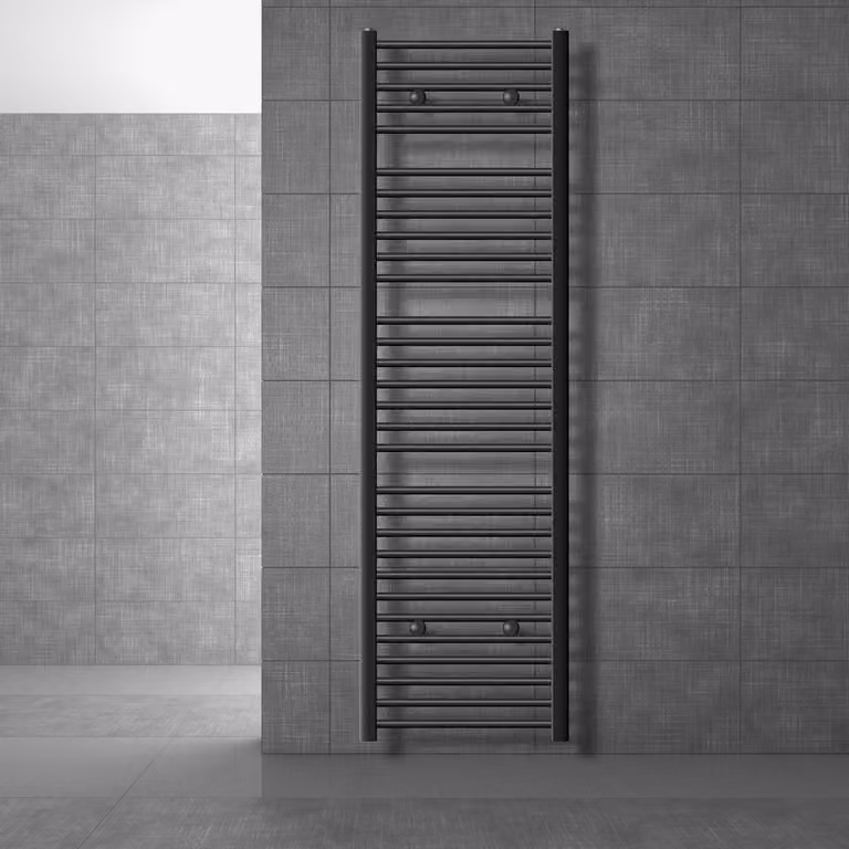 LuxeBath radiatore bagno Sahara, 500x1800 mm, antracite, diritto con attacco laterale, senza elemento riscaldante