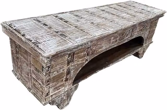 Mobile basso artigianale in legno 165-175x45x57h cm