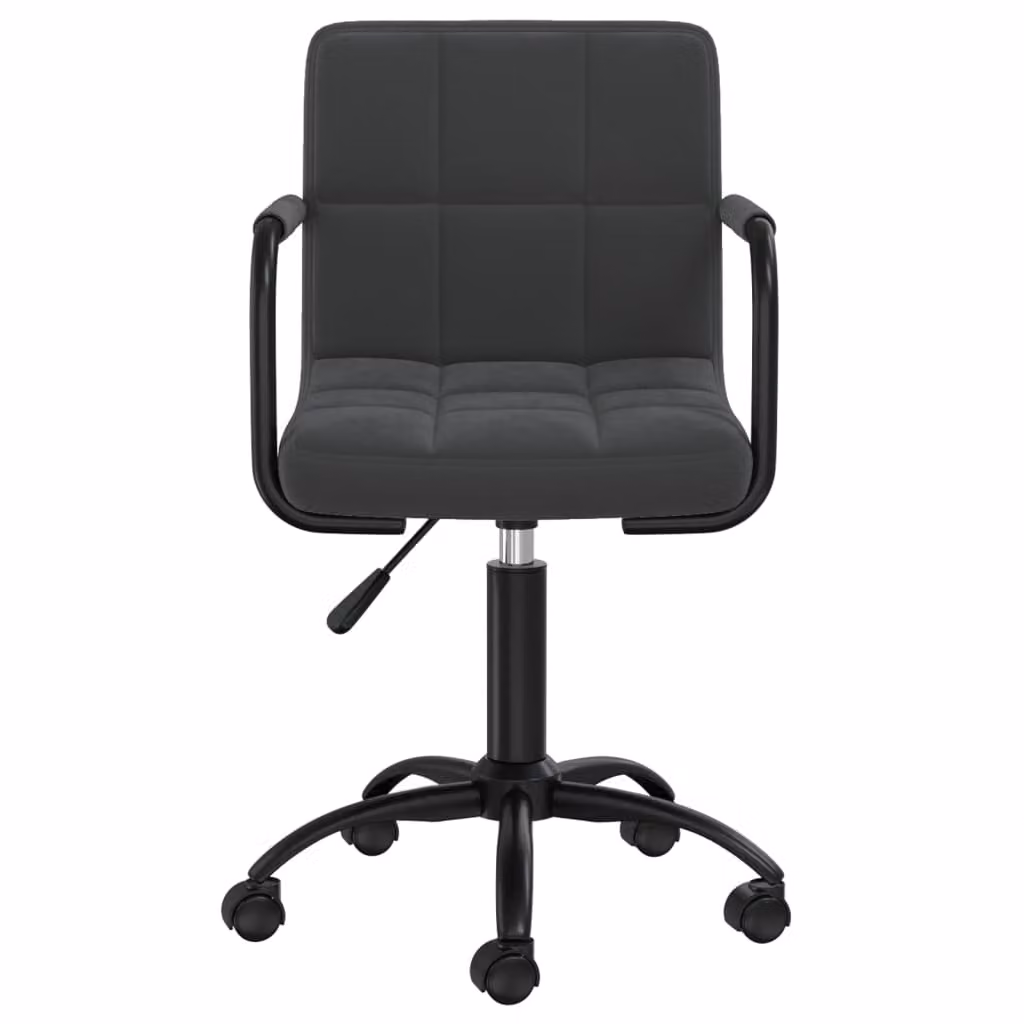 vidaXL Sedia da pranzo girevole in velluto nero