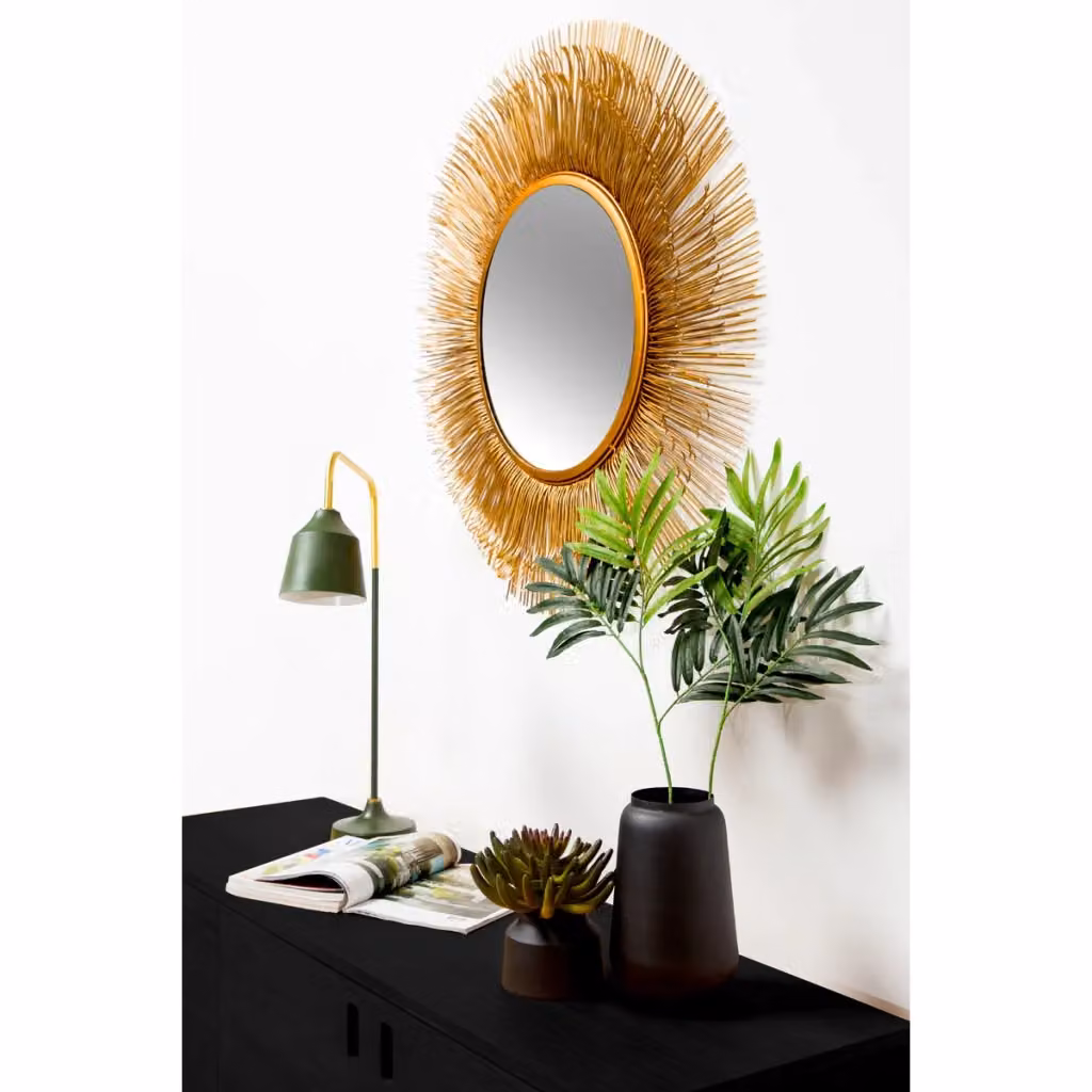 Lampada da tavolo moderna Kendra Home in metallo verde e rame – 2