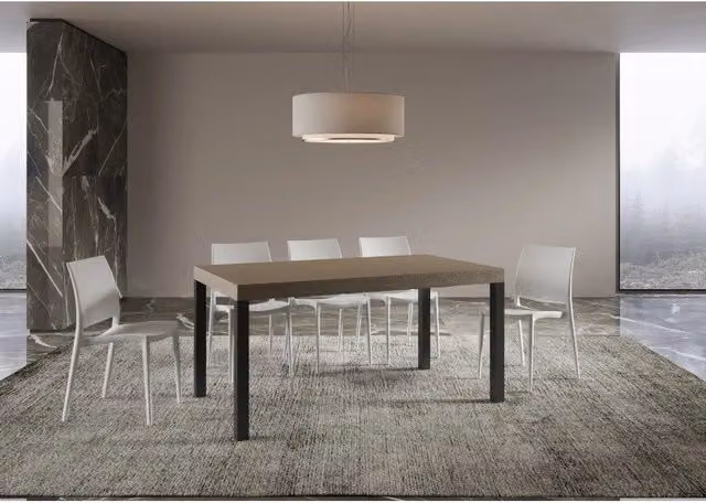 Tavolo allungabile Everyday ITAMOBY con piano a farfalla, colore Antracite e Tortora, L: 160-244 cm x P: 80 cm – 1