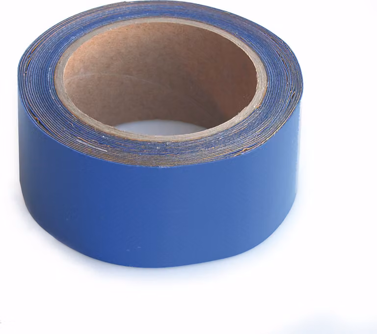 Nastro di riparazione per teloni in PVC WUPSI - Nastro adesivo per riparare fori e strappi su teloni di camion, coperture per rimorchi, tende da sole e tende - Blu, 5 cm x 5 m