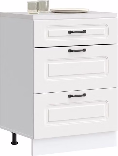Base da Cucina-Mobile Base da Cucina Kalmar Bianco in Legno Multistrato 593830
