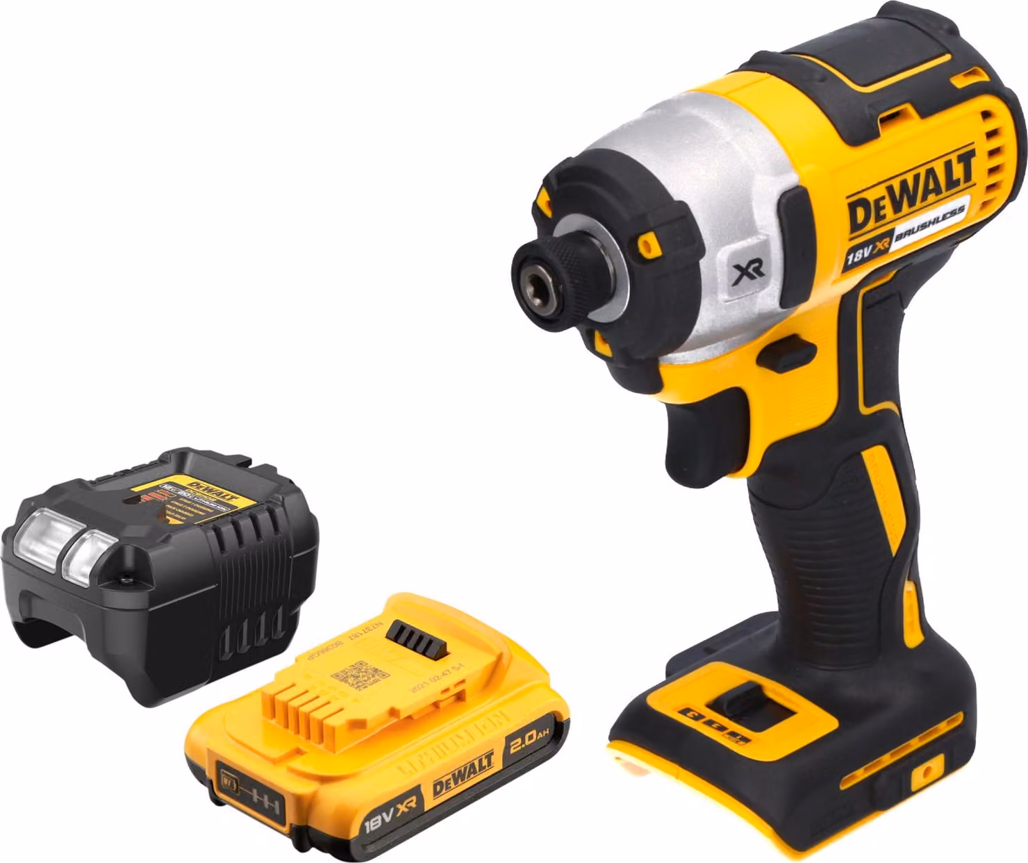 Avvitatore a impatto a batteria DeWalt DCF 887 D1 18 V 205 Nm 1/4" Brushless + 1x batteria 2,0 Ah + caricabatterie
