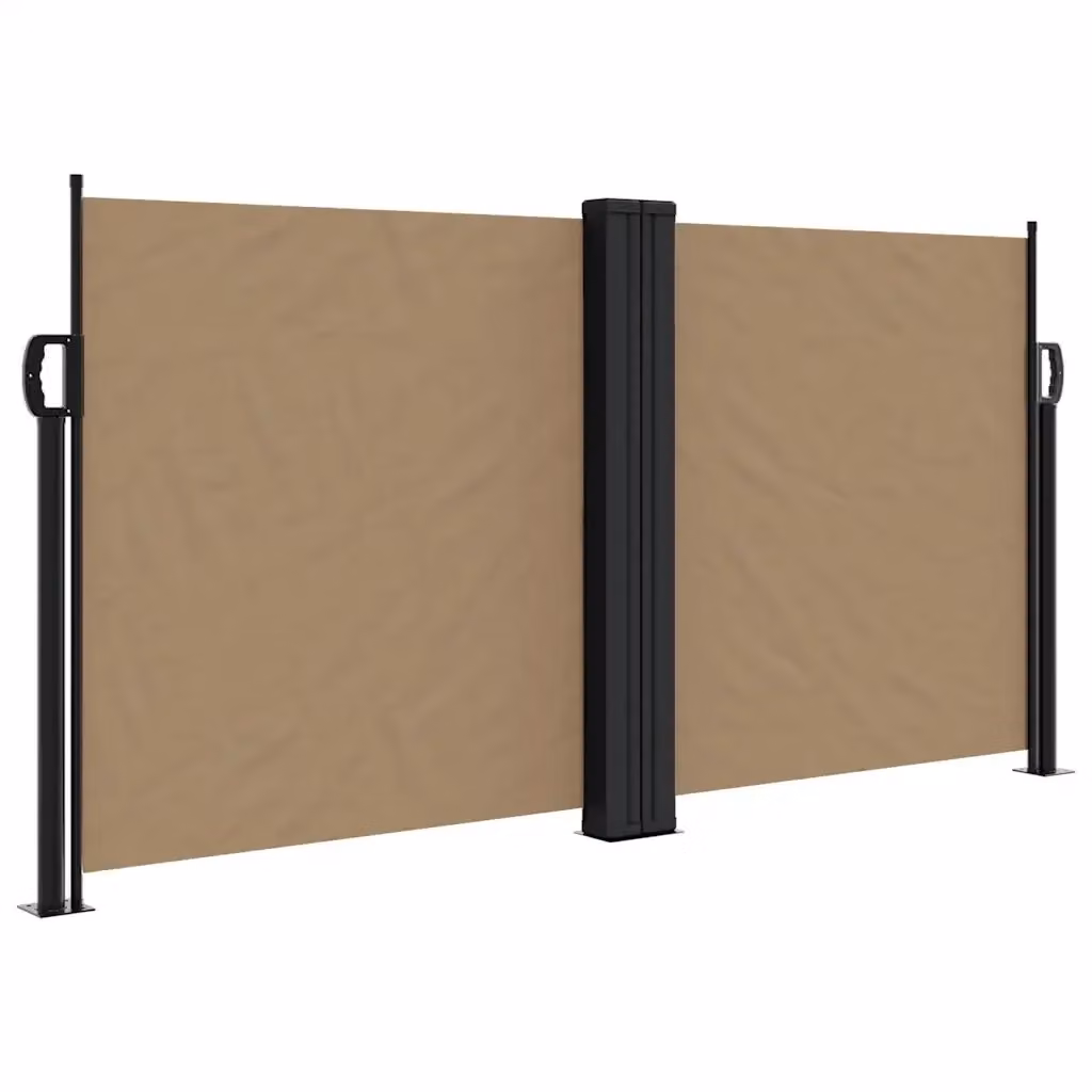 Tenda da sole laterale retrattile vidaXL beige in poliestere e acciaio L: 1000 cm, H: 120 cm – 2