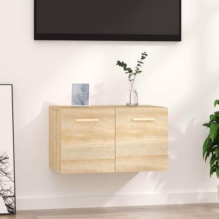 Mobile a parete moderno vidaXL in legno Rovere Sonoma marrone L: 60 cm, P: 36,5 cm, H: 35 cm