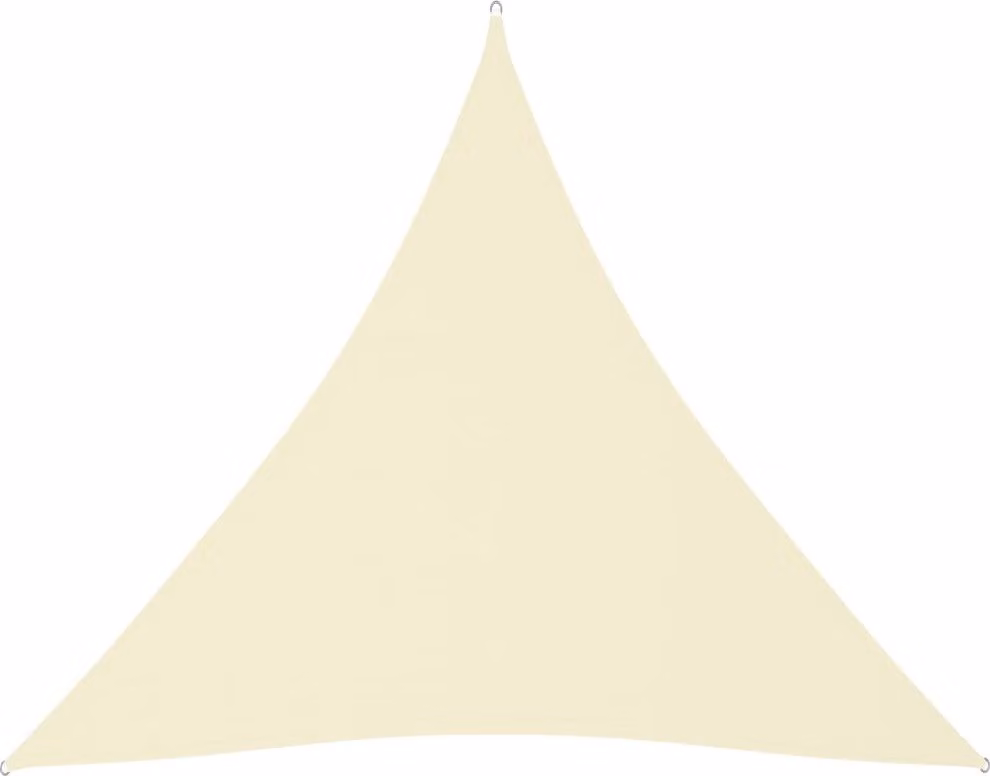 The Living Store Tenda da sole Oxford in tessuto triangolare 6x6x6 m Crema