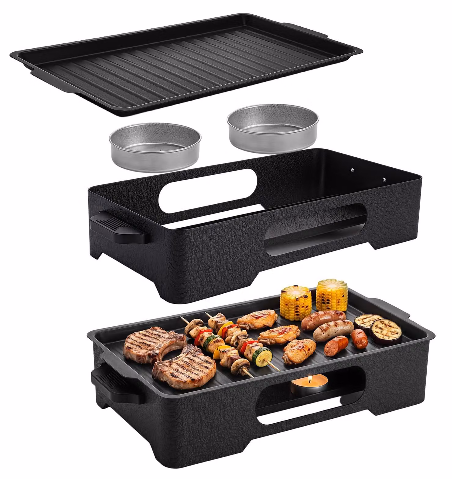 Mini barbecue portatile a carbone per uso esterno