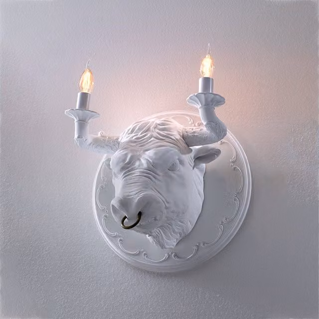 Karman Corrado Applique da parete in ceramica e ottone disponibile in bianco, grigio o nero