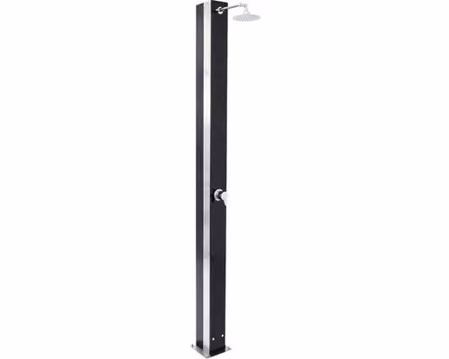 Doccia solare Exquisit in acciaio inox con frontale in vetro 18 l