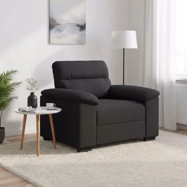 Divano Sedia-Poltrona Nera 100x81x84 cm in Tessuto