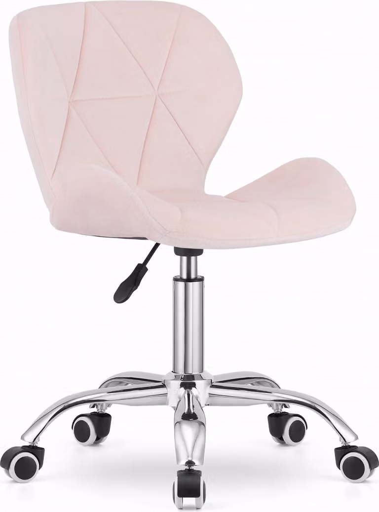 Sedia da ufficio rosa AVOLA VELVET