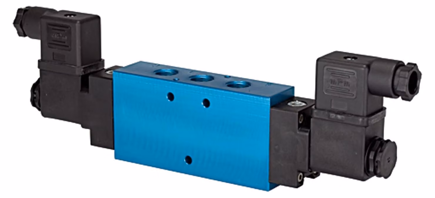 Valvola Riegler a 5/2 vie elettromagnetica su entrambi i lati, bistabile G1/2 24VDC