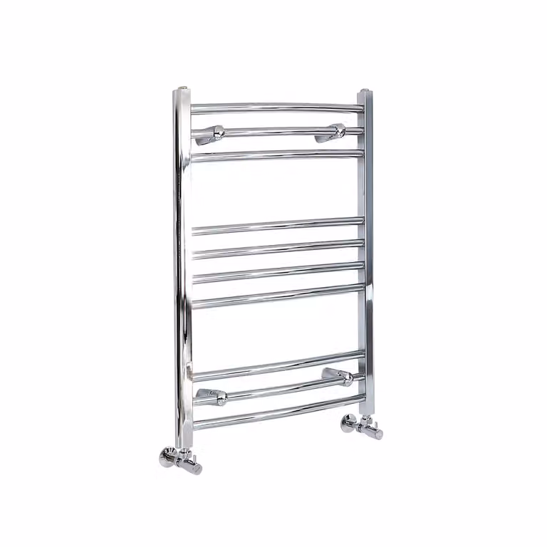 Scaldasalviette Curvo Cromato - Termoarredo Bagno - 800 x 500mm - 200 Watt - Kent