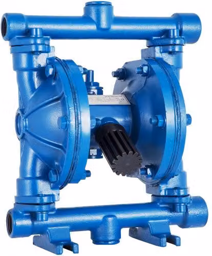 VEVOR Pompa pneumatica a doppia membrana, ingresso e uscita da 1/2", corpo in ghisa, 11.4L/min(3GPM) e massimo 90 PSI, pompa di trasferimento pneumatica per petrolio, diesel, olio e fluidi