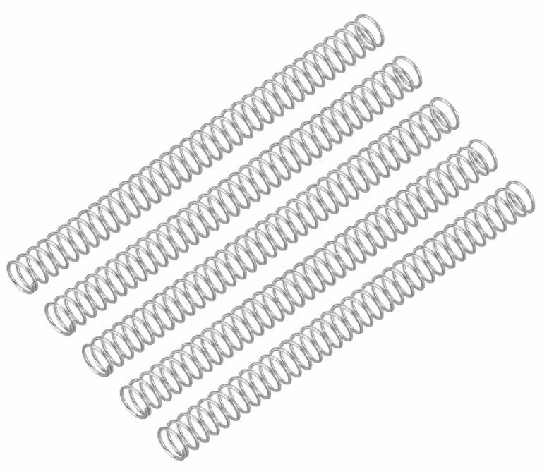 Molle a compression, confezione da 5 pezzi, acciaio inossidabile 304, diametro del filo 0,4 mm, diametro esterno 4 mm, lunghezza 50 mm