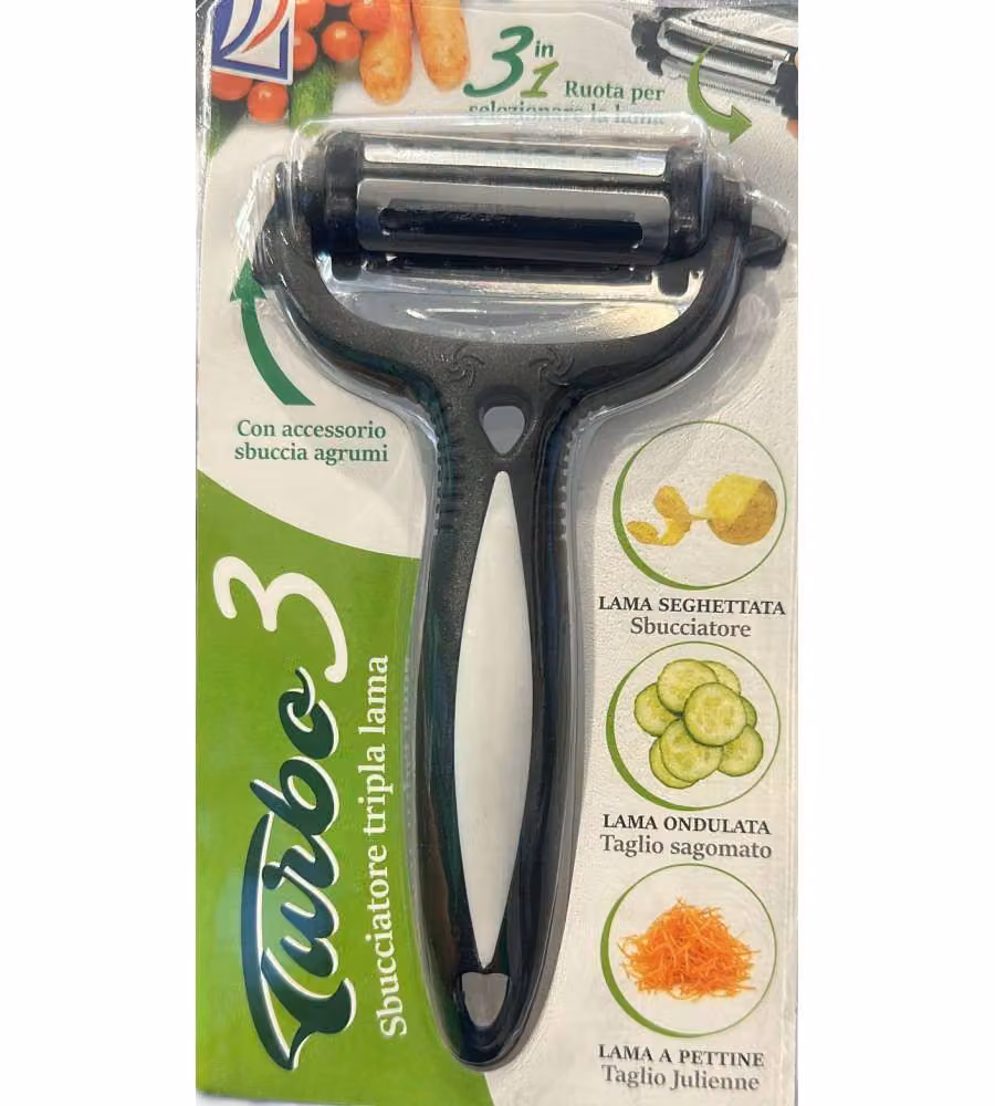 Pelapatate Turbo Sbucciatore Tripla Lama 19 cm