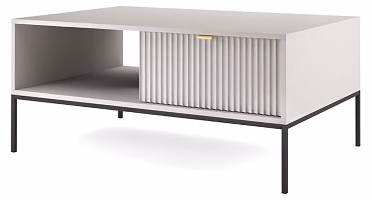 Tavolino Nova, tavolo da soggiorno, 104x68 cm, grigio