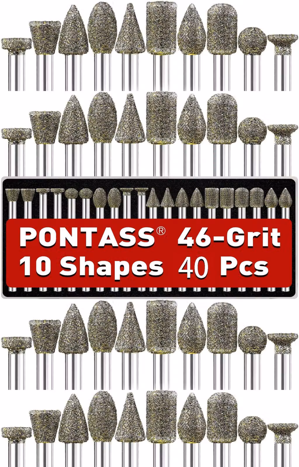 Solidchoice - Set di 40 frese diamantate per utensili rotanti