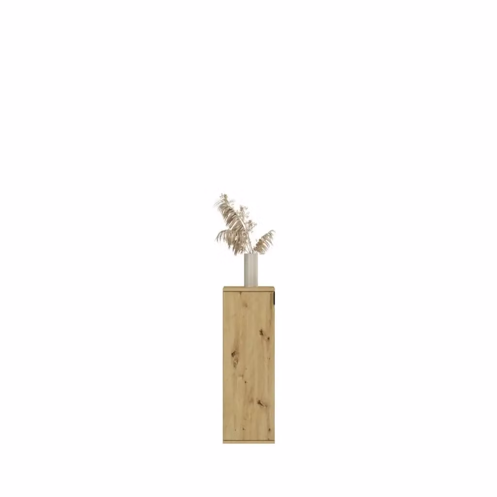 Mobile contenitore moderno Meublorama con una porta in finitura rovere e beige per soggiorno, camera da letto o ufficio – 2