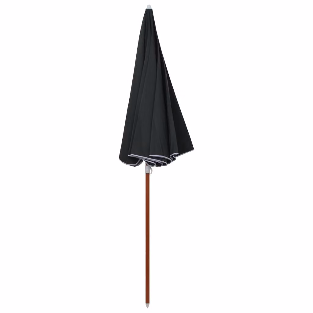 vidaXL Ombrellone con palo in acciaio 240 cm antracite