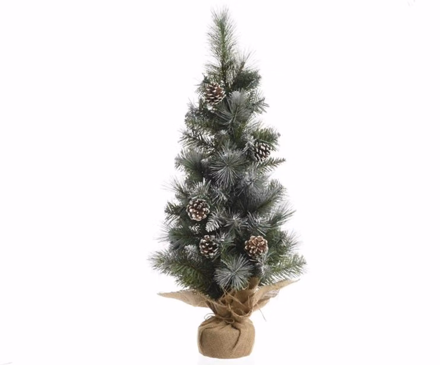 Albero di Natale glassato 75 cm con decorazioni