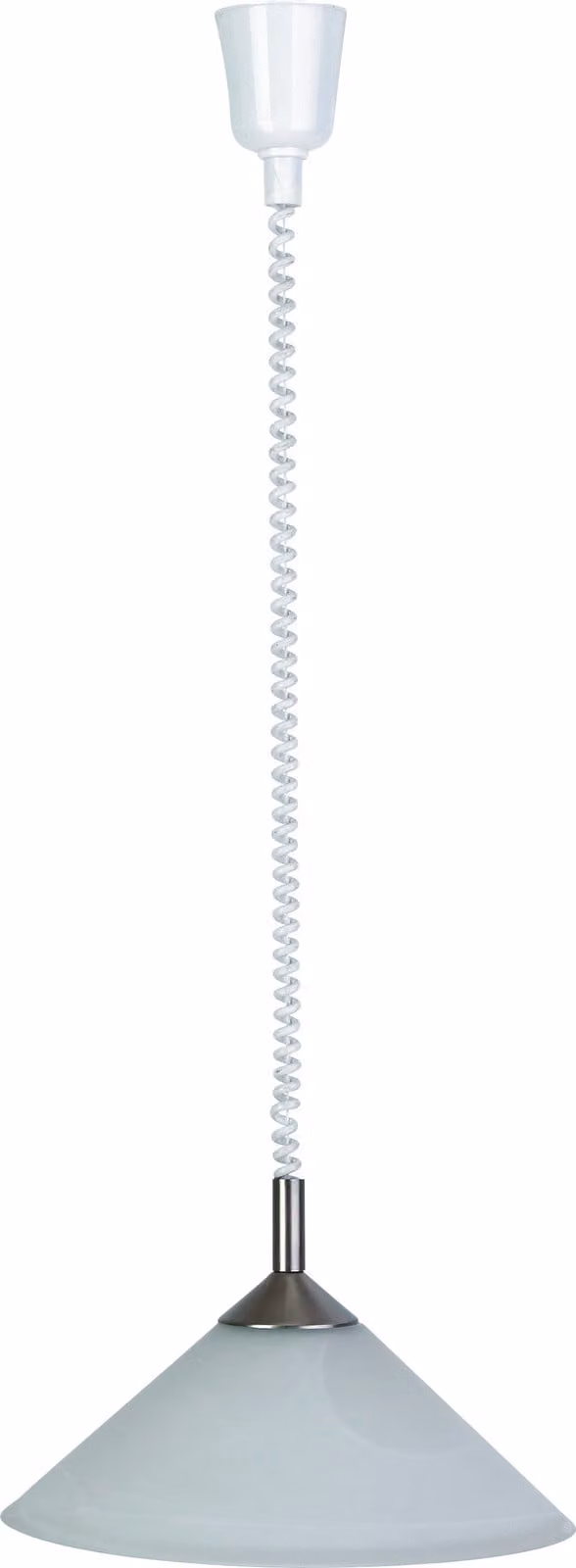 BRILLANTE lampada a sospensione Ariana | lampada a sospensione classica | metallo/vetro | ferro/bianco | regolabile in altezza | 1x E27 max. 60 W