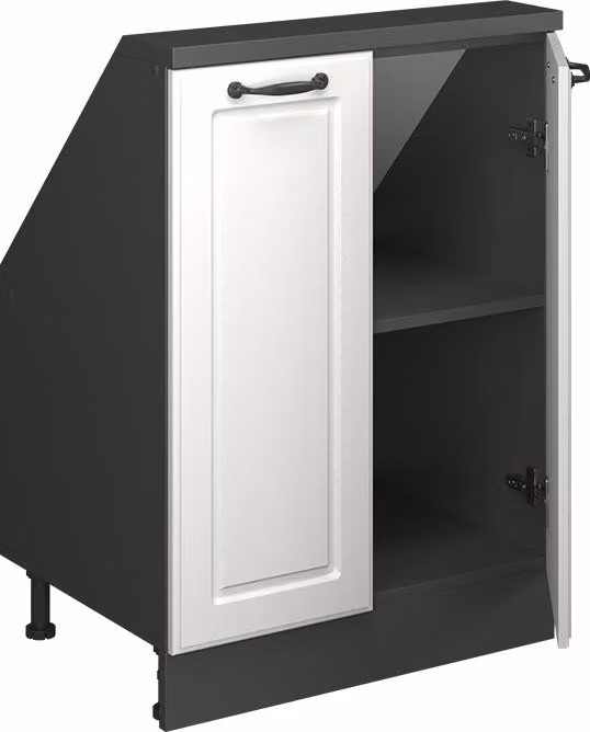 Mobile cucina sottotetto Vicco R-Line Bianco rustico 60 cm con 2 porte, Model 58260