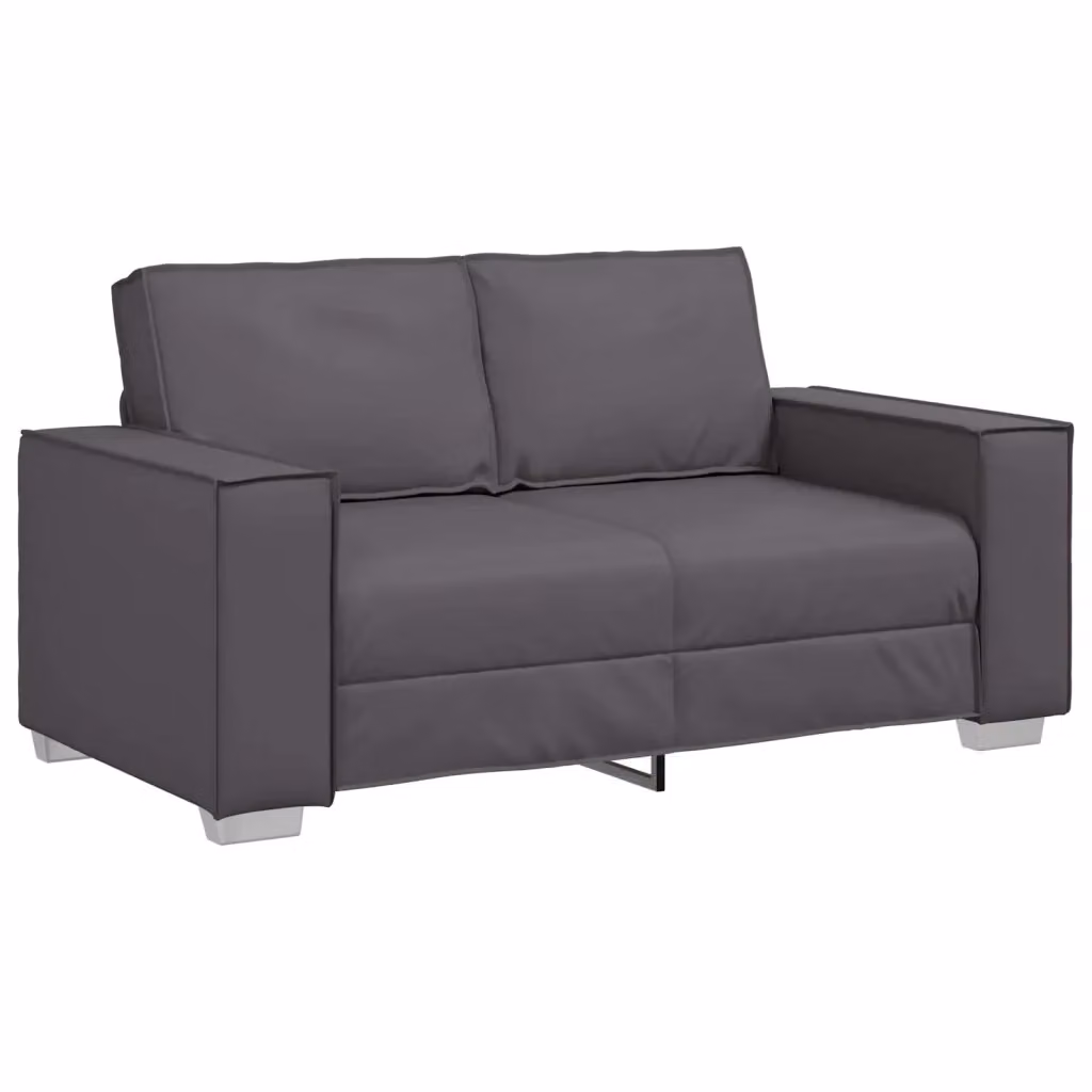 Divano a due posti moderno vidaXL in pelle sintetica grigio L: 160 cm, P: 78 cm, H: 84 cm – 2