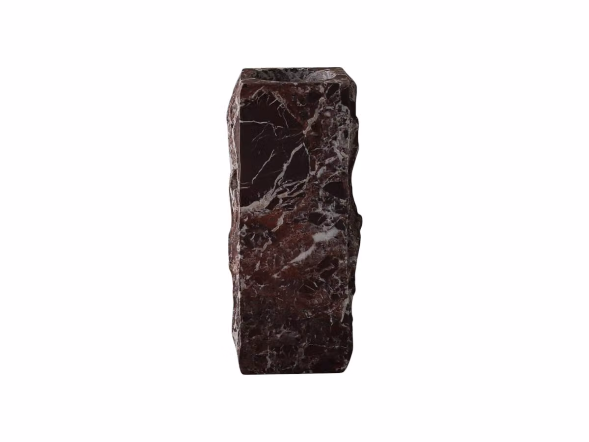 Edge Vaso Medium Rosso Levanto Marble