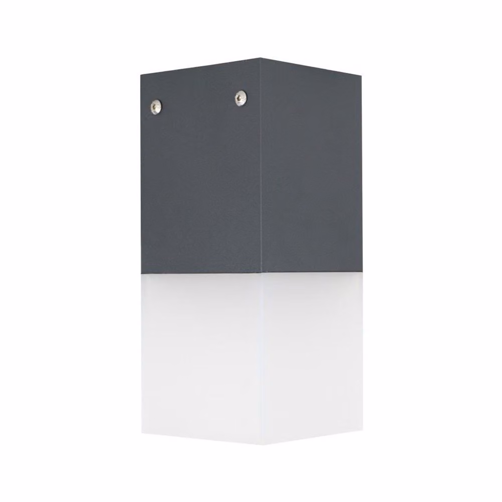 Lampada da soffitto spot per esterni 22x10 cm 1xE27 grigio scuro IP44 SU-MA Cube CB-MAX S DG