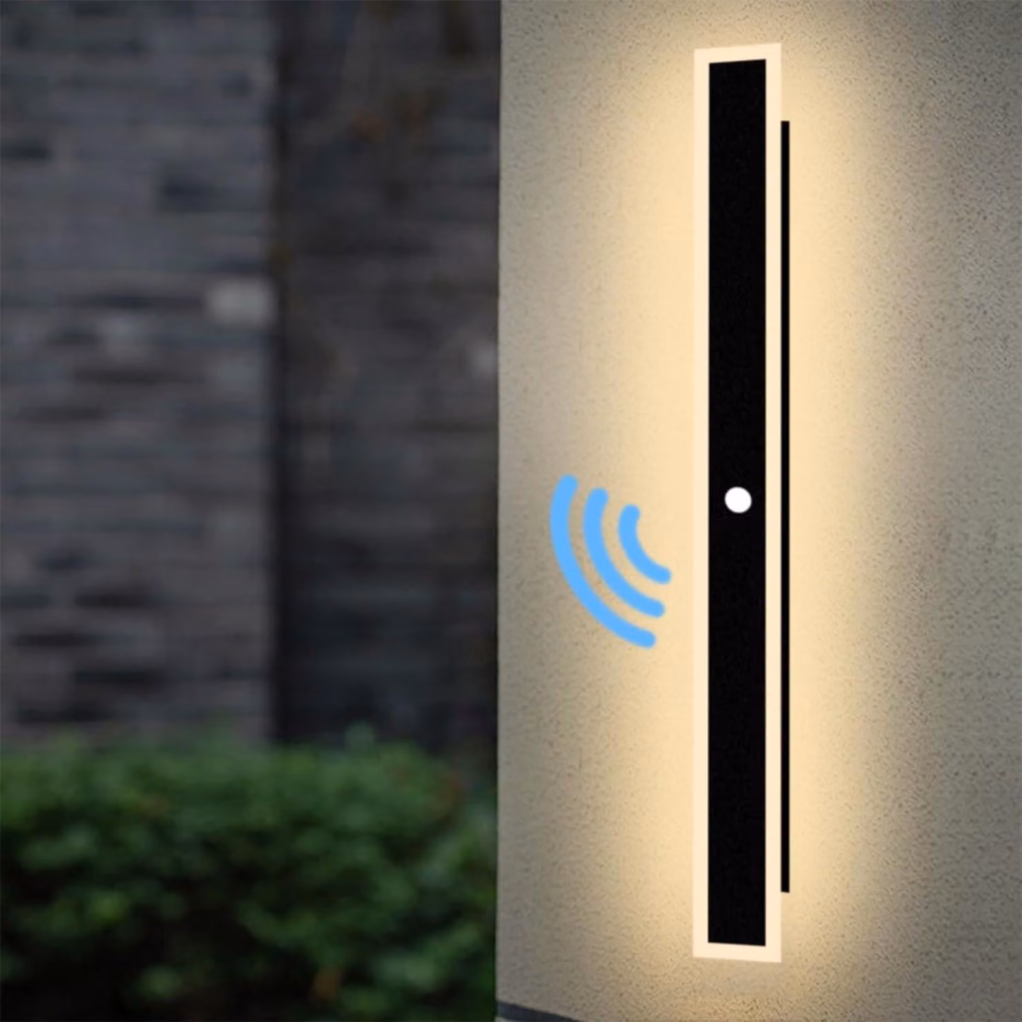 Lampada da parete a LED con sensore di movimento, grado di protezione IP65, 150 cm, colore antracite
