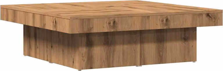 Tavolino da Salotto Rovere Artigianale 90x90x28 cm Truciolato