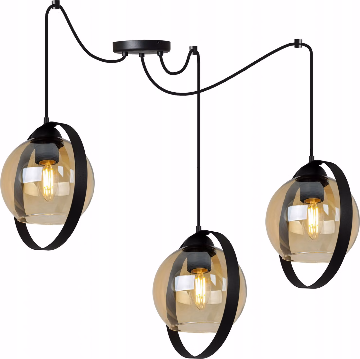 Moderna Lampada A Sospensione Con Anello In Vetro