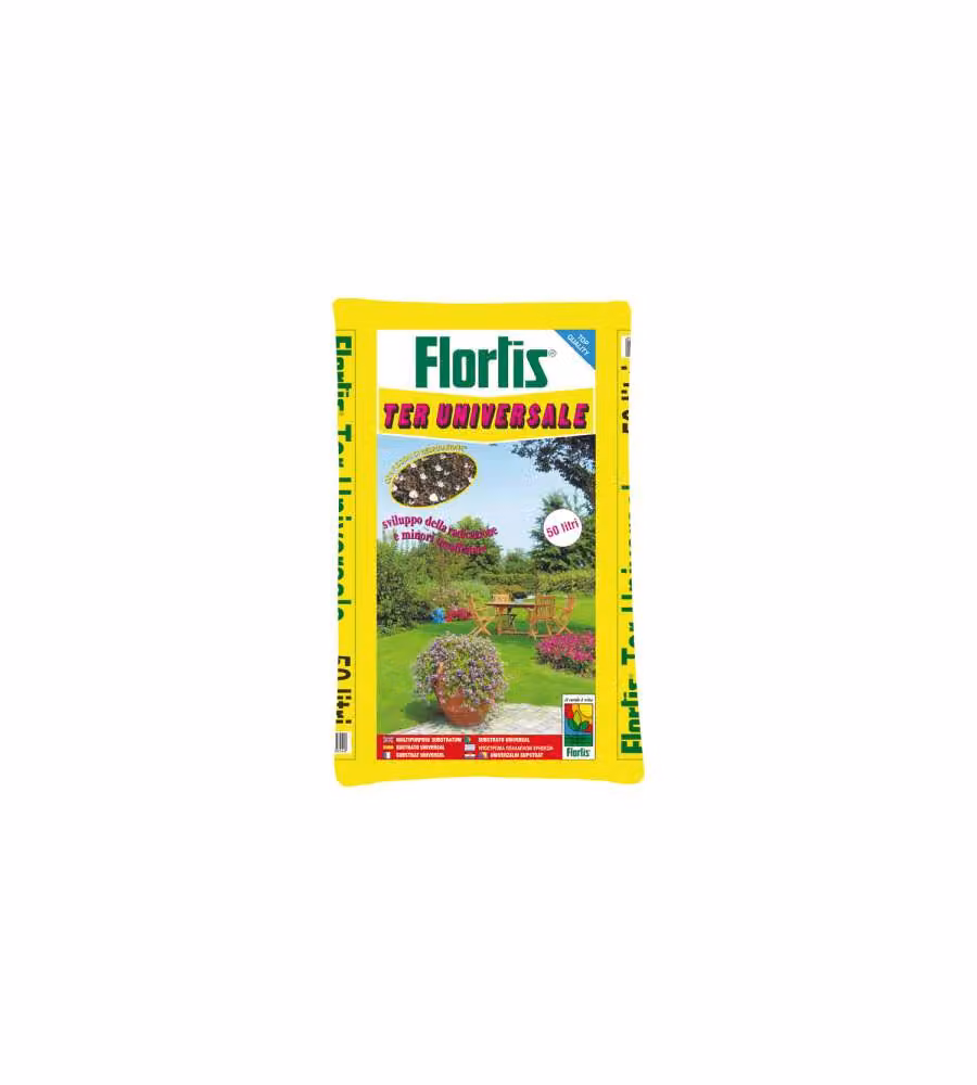FLORTIS Terriccio Universale Qualità Top 45 l per Piante Verdi e Fiori