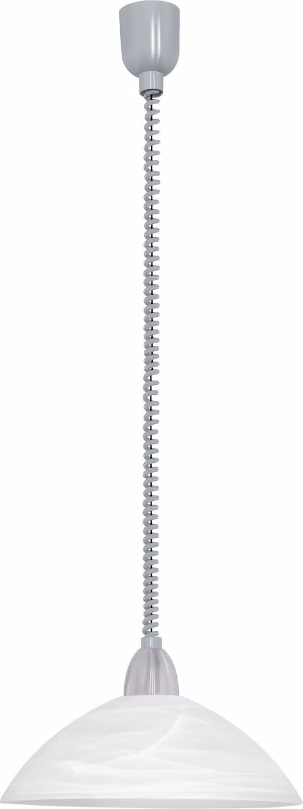 Sospensione Moderna Lord 2 Policarbonato Grigio Nichel Vetro 1 Luce E27