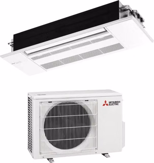 Condizionatore Mitsubishi Electric Inverter a Cassetta 1 via MLZ-KP35VG da 12000 Btu Bianco con Telecomando e Wi-Fi Opzionale Classe Energetica A++