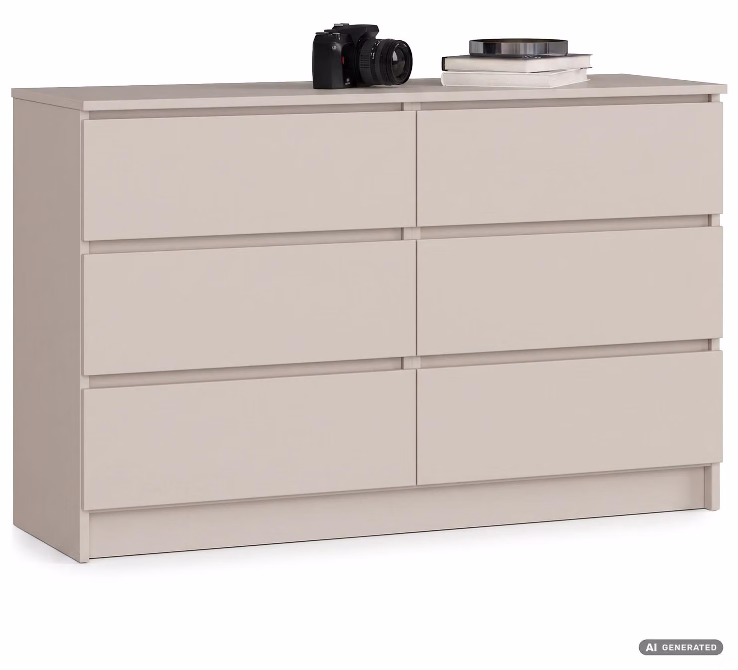 Comò K120 Cashmere 120 cm 6 cassetti 120x40x77 cm