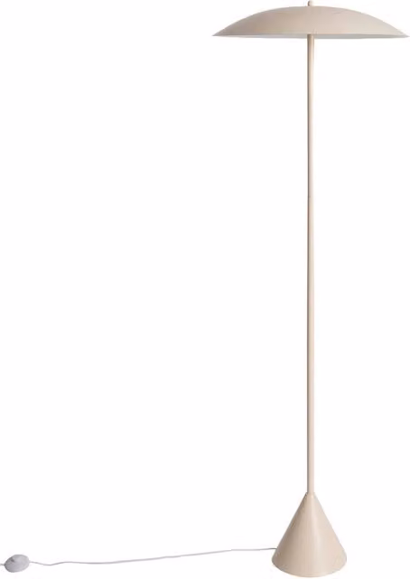 Lampada da terra Sweeek in metallo beige con base rotonda ø50 cm – 1