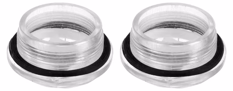 2 indicatori di livello del liquido in vetro - filettatura M42 x 1,5 mm