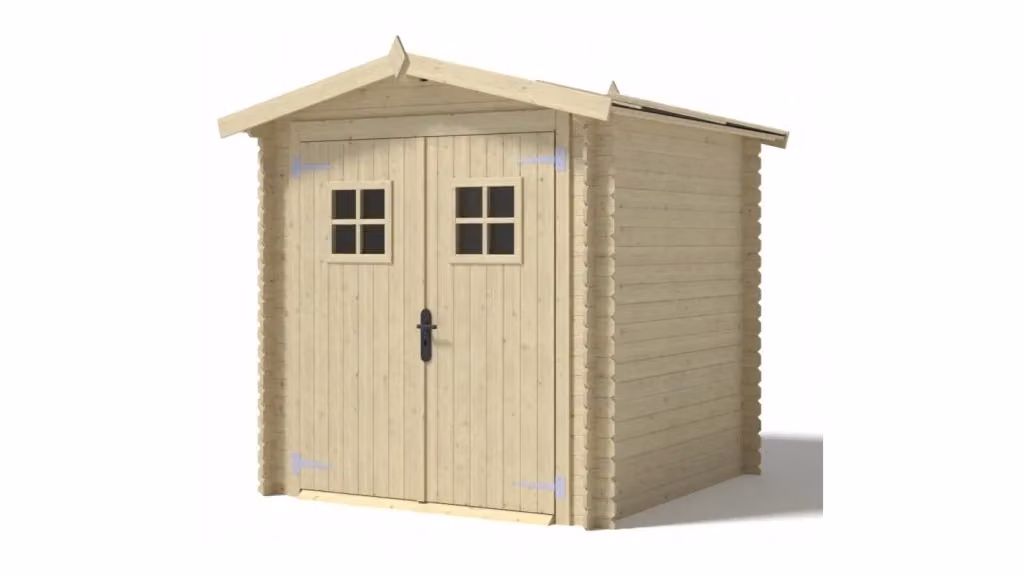 Casetta da giardino in legno ALTANKA modello DOM565 colore naturale, superficie 4m2, L/P: 2 x 2 m, spessore 19 mm – 2