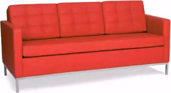 Roter Dreisitzer Moderne Luxus Couch Polstersitzer Textil Sofas Stil