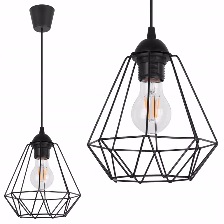 Diamond Loft Edison Lampada A Sospensione In Filo Metallico