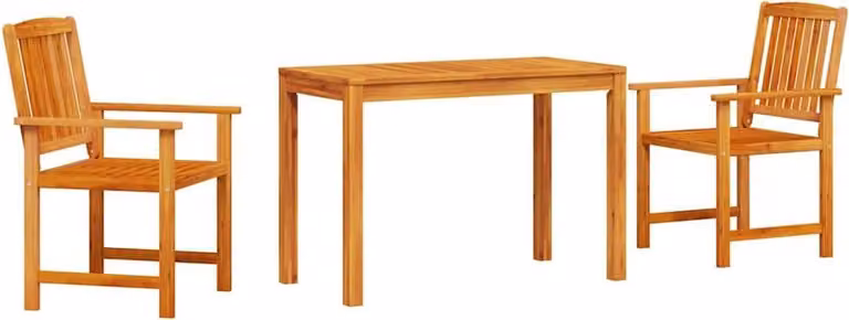 Set da Pranzo per Giardino 3 pcs Marrone