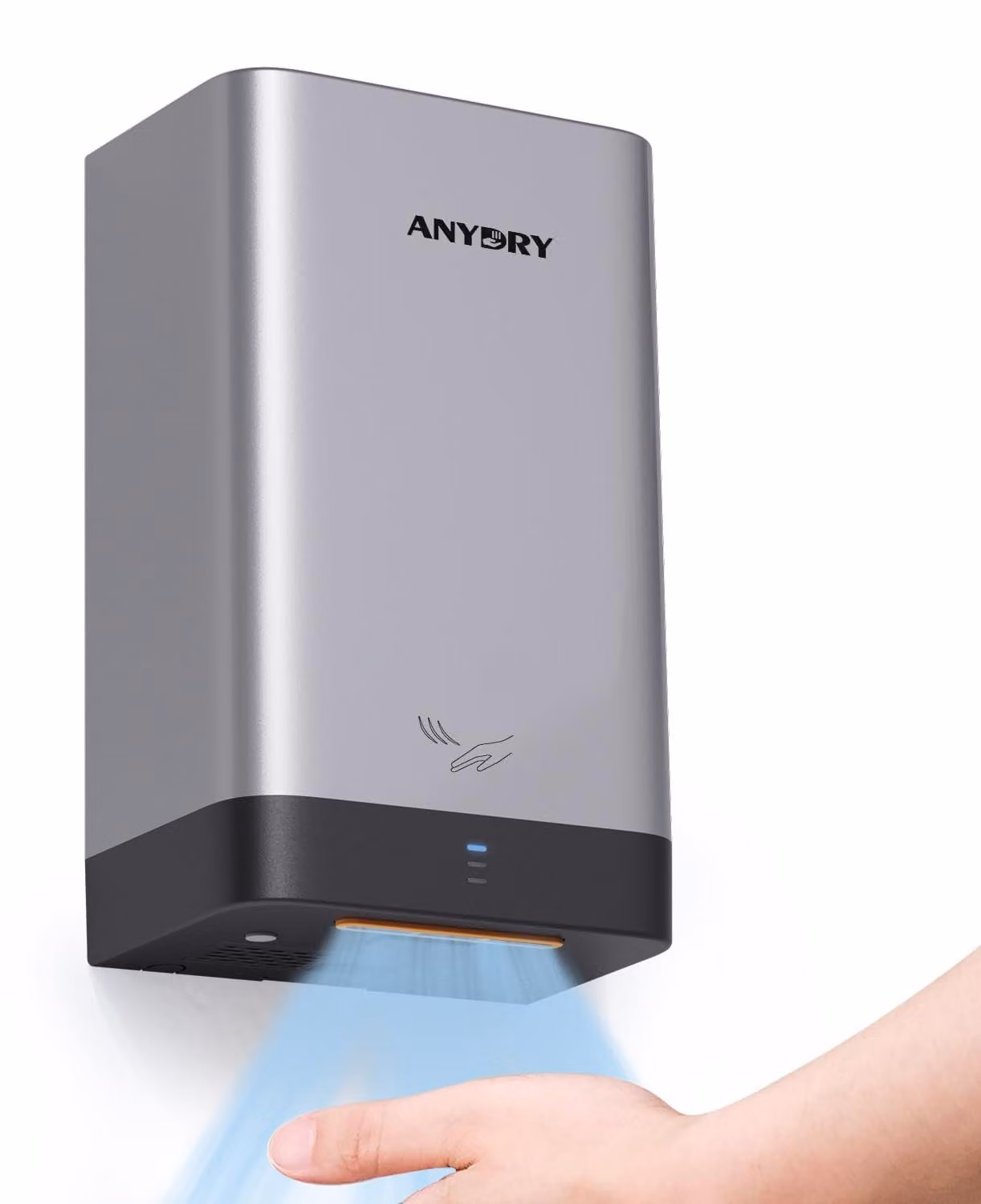 Asciugamani elettrici, ad alta velocità, color argento, peso: 1,99 kg