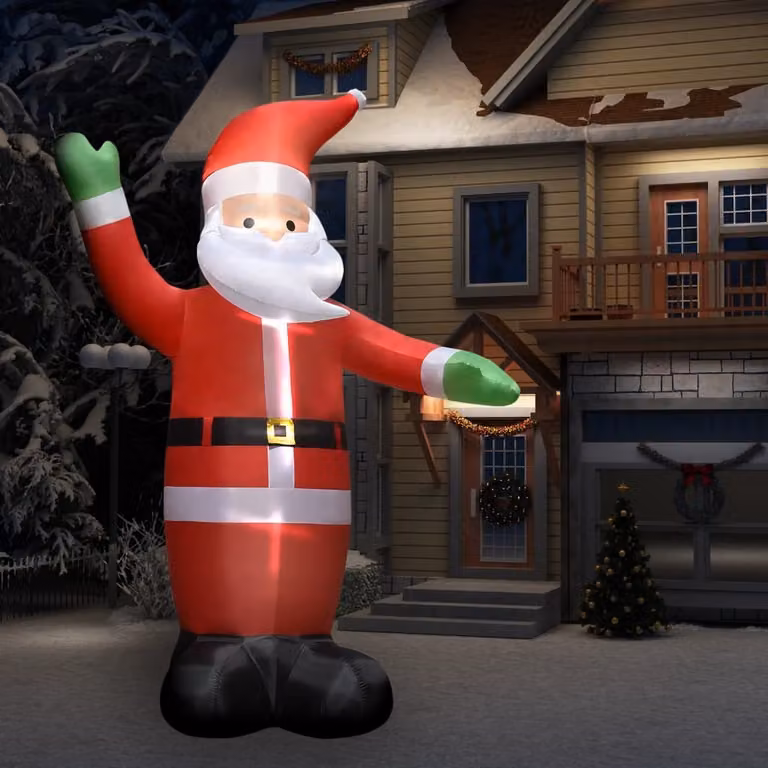 The Living Store Babbo Natale gonfiabile con LED Decorazione natalizia IP44 4,5 m