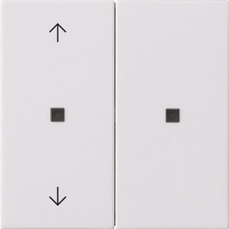 Pannello di comando Gira RF 2f con frecce, sistema KNX 55, bianco puro, m 510827