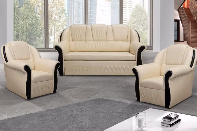 Sofagarnitur Couch Sofa Polster Sitz Sofas Couchen 3+1+1 Schlafsofa Bettkasten