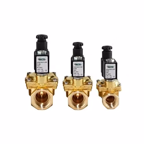 Elettrovalvola a 2 vie per acqua DH con bobina e connettore, normalmente aperta, colore oro – 2